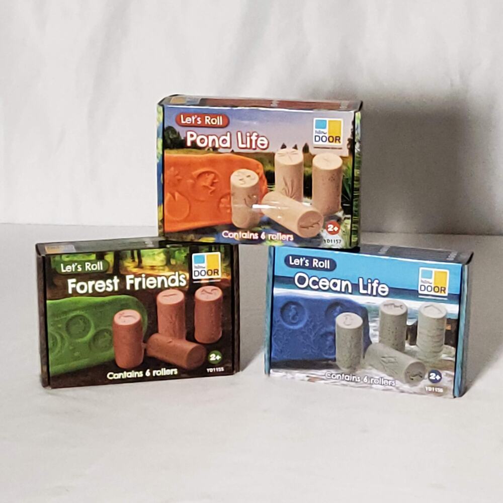 Clay Rollers NEW | Lot of 3 Sets of 6 | Ocean Life | Forest Friends | Pond Life